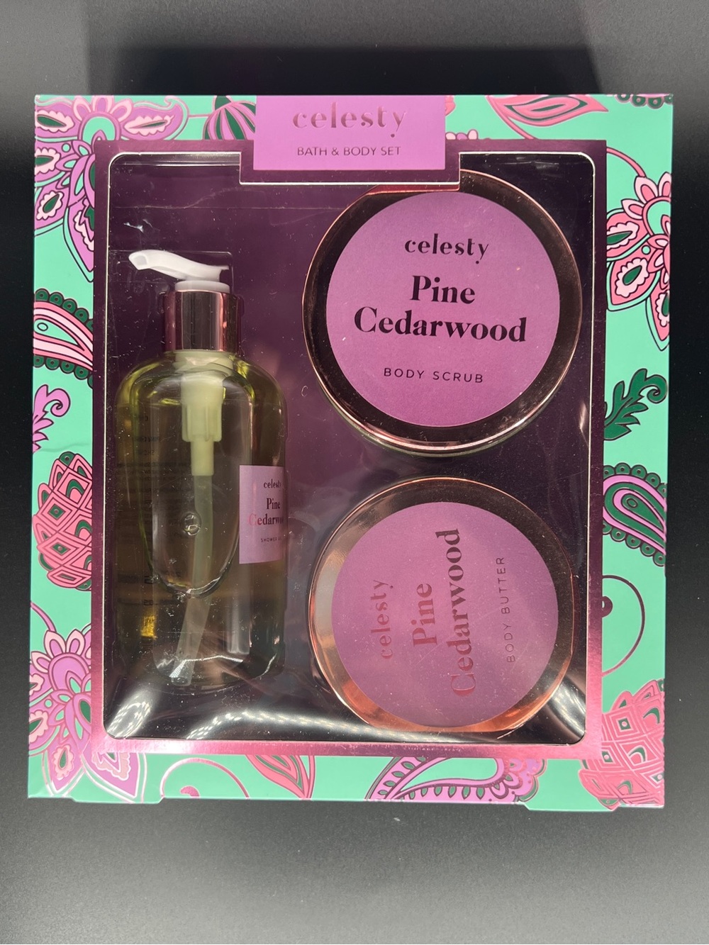 Celesty Pine Cedarwood Bath & Body Set